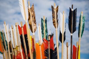 arrows, archery, fletching